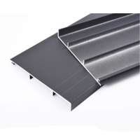 鑫双博铝合金地板踢脚线 金属地角线 贴脚线地脚线灰色100mm/米