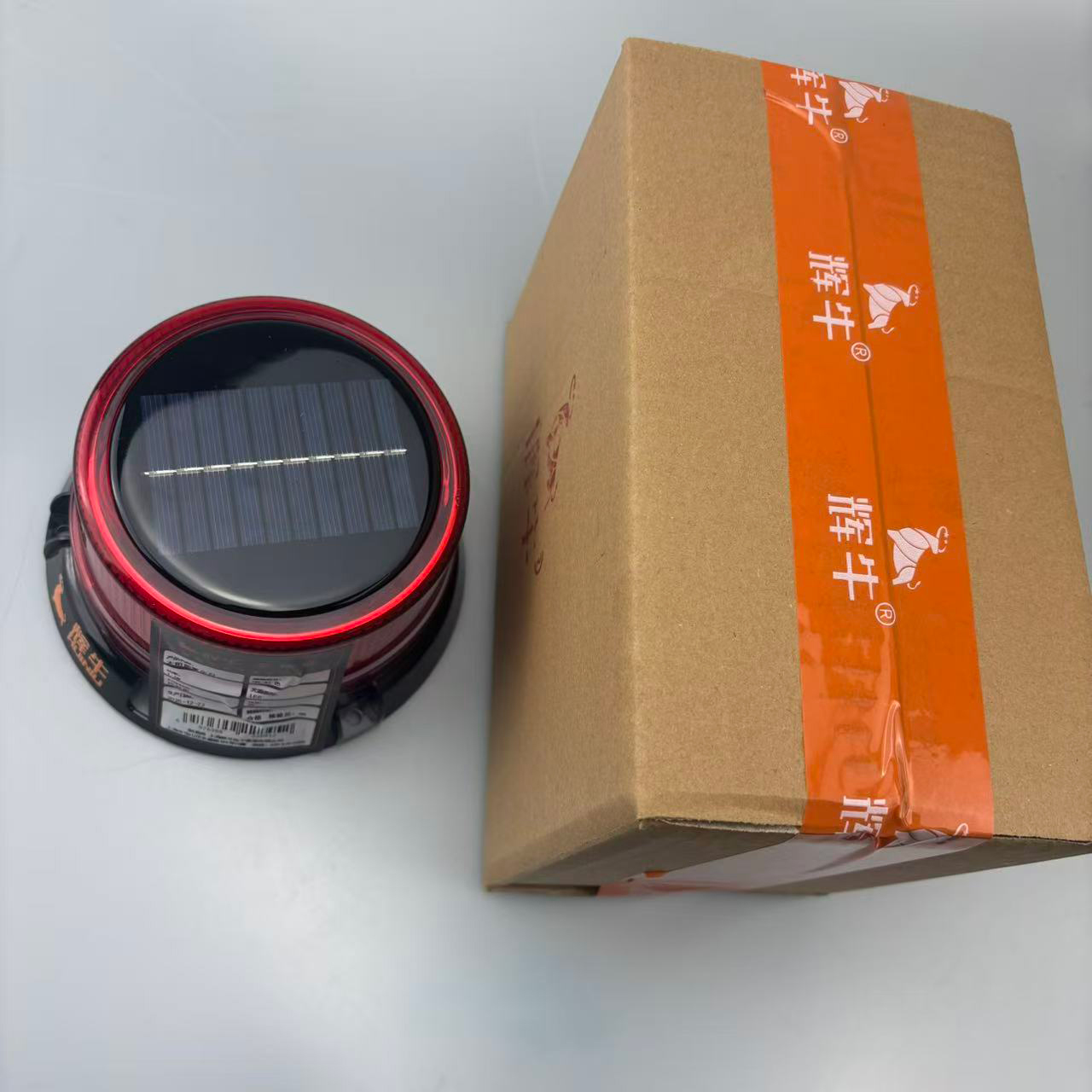 辉牛 太阳能警示灯 HN-红色 个高清大图