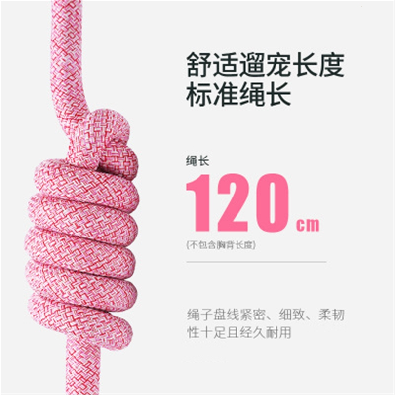 狗狗牵引绳胸背带绳米妮狗绳狗链泰迪比熊边牧犬狗链子