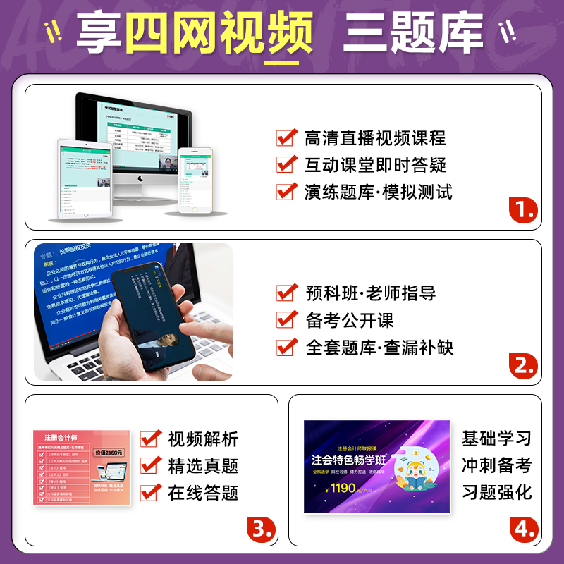 [友一个正版]2023年备考注册会计考试教材辅导书会计税法经济法审计财管公司cpa注会要点随身记题库全套2022会计注高清大图