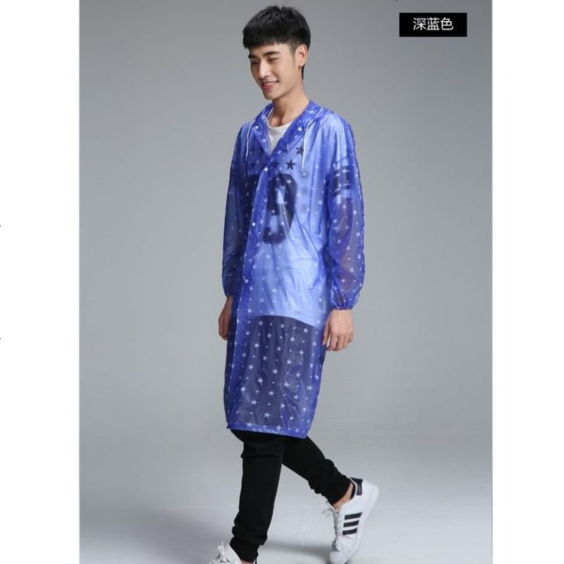 分体套装雨衣雨裤eva塑料雨披户外旅游垂钓成人雨衣蓝色星长衣视频