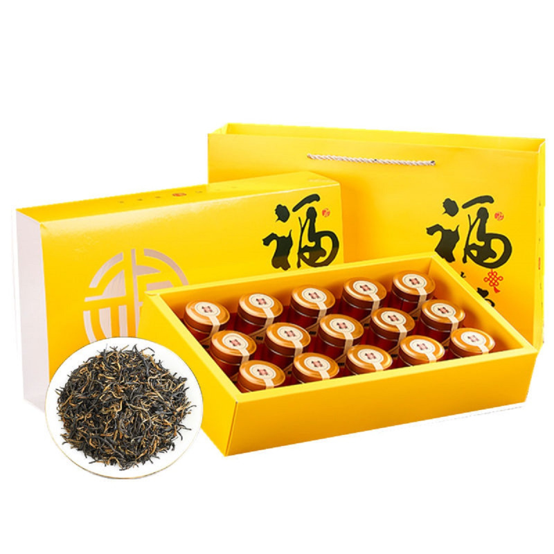 yu lu)新茶武夷金骏眉蜜香型红茶散装茶叶浓香型小金罐礼盒福满堂罐装