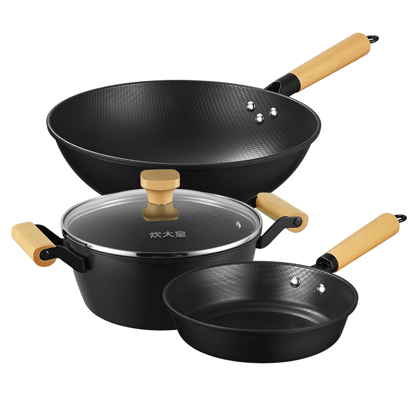 炊大皇(COOKER KING) 尚华铁锅三件套TZ03SH-D 32cm
