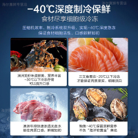 海尔(Haier)冷柜 BC/BD-519HEM 卧式冰柜 519升电子显示屏带脚轮家用商用顶开式冷藏冷冻转换