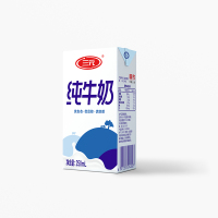 【中粮我买网】三元 小方白 纯牛奶250ml*24 新老包装随机发