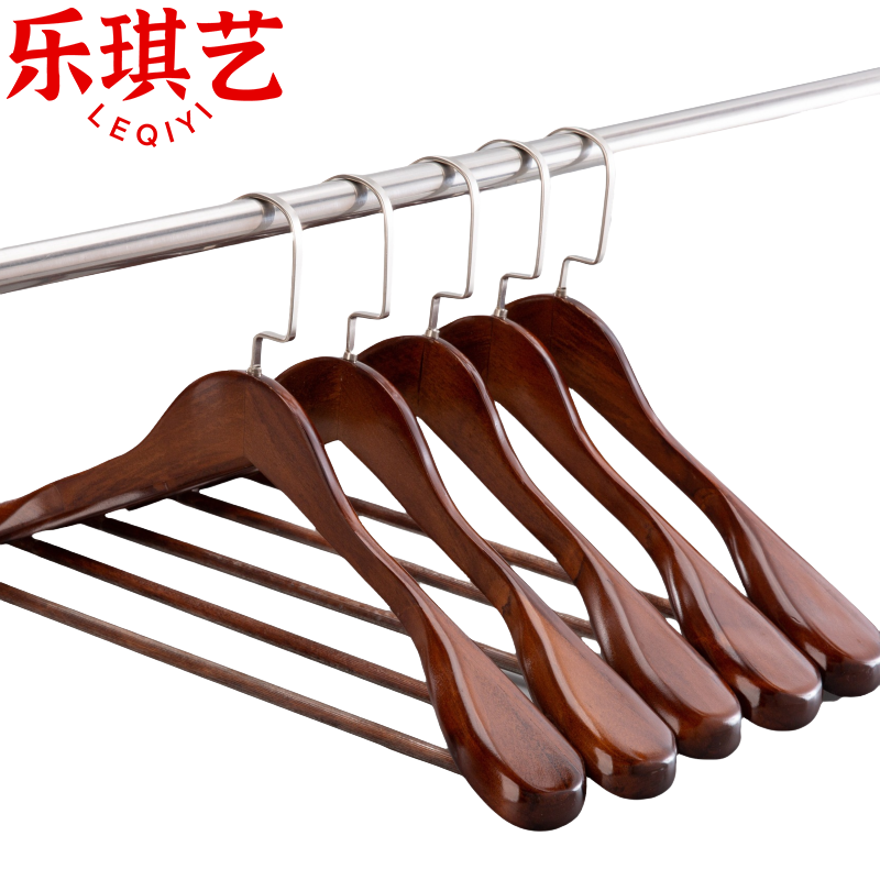 乐琪艺 加宽衣架 木质 个高清大图