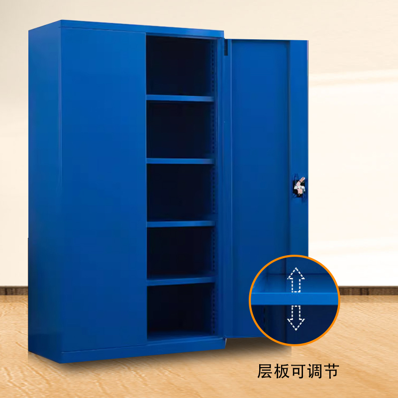 帅畅重型工具柜加厚物件工具储物柜工厂铁皮柜汽修厂零件收纳柜蓝色五层高清大图