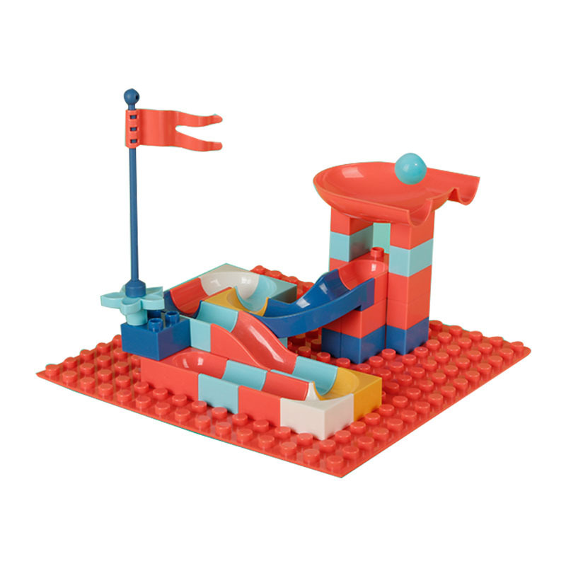 贝恩施beiens积木玩具兼容乐高儿童多彩滑道大颗粒益智男女孩3614岁