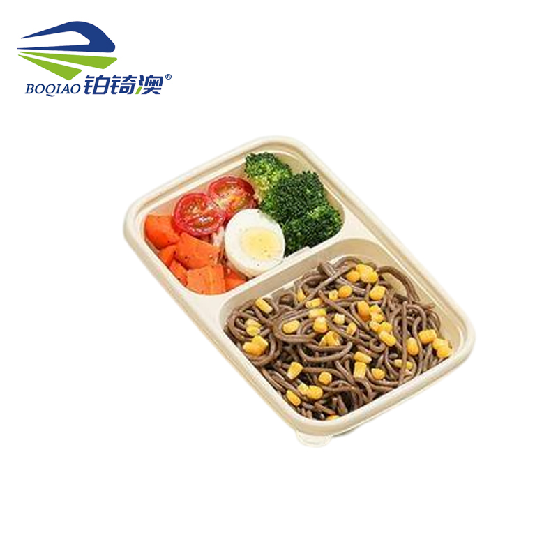 铂锜澳 两格玉米淀粉基餐盒/850ml-200套/箱高清大图