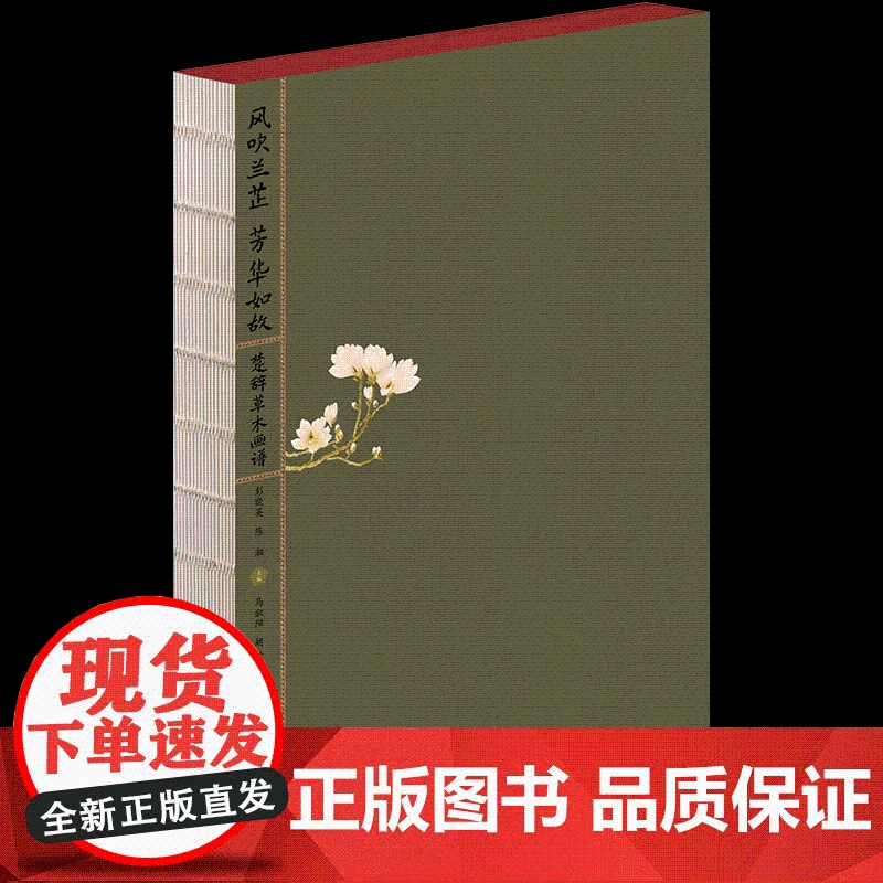 风吹兰芷 芳华如故:楚辞草木画谱 回溯中国浪漫主义文学 94幅没骨画作草木植物释文注解植物知识鉴赏文学性艺术性科普性古典高清大图