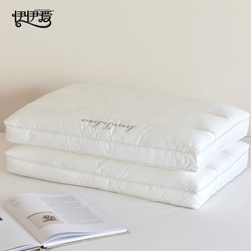 伊伊爱 YDMS0252652 轻量无胆充绒防螨枕 白色 48*74cm高清大图