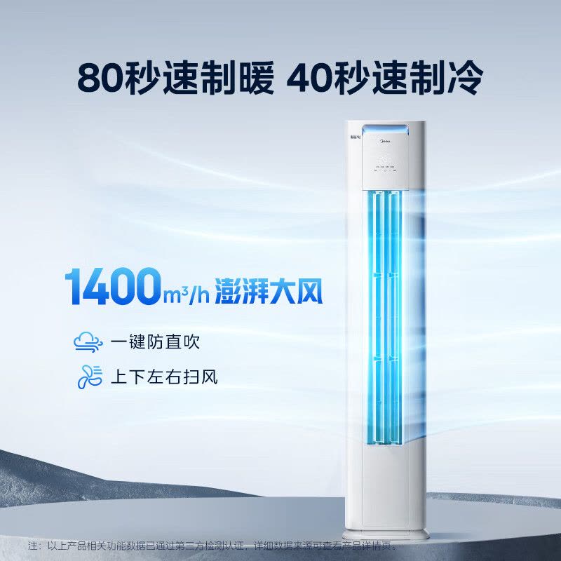 美的(Midea)空调立式柜机酷省电Pro大2匹新一级能效变频冷暖家用智能空调官方正品KFR-51LW/N8KS1-1P图片