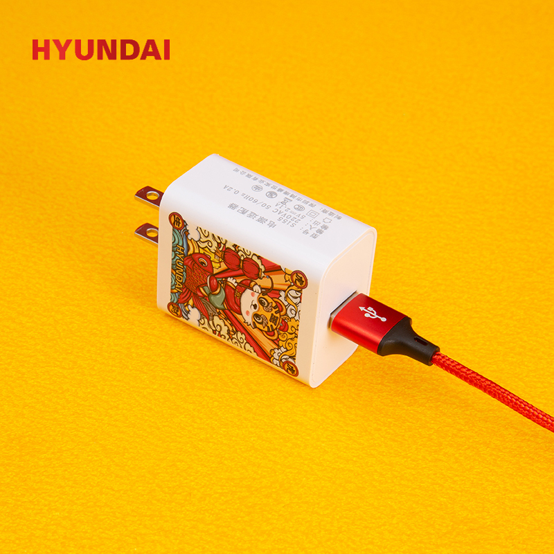 现代 HYUNDAI 智能旅充套装YT2204 (适配器+三合一数据线套装)高清大图