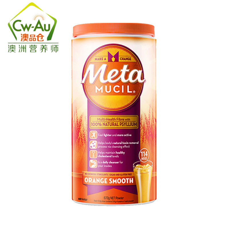 美达施 Metamucil 膳食纤维粉 114次量 673g 香橙味 1罐装 meta 纤维素 代酵素 代餐粉 美国高清大图