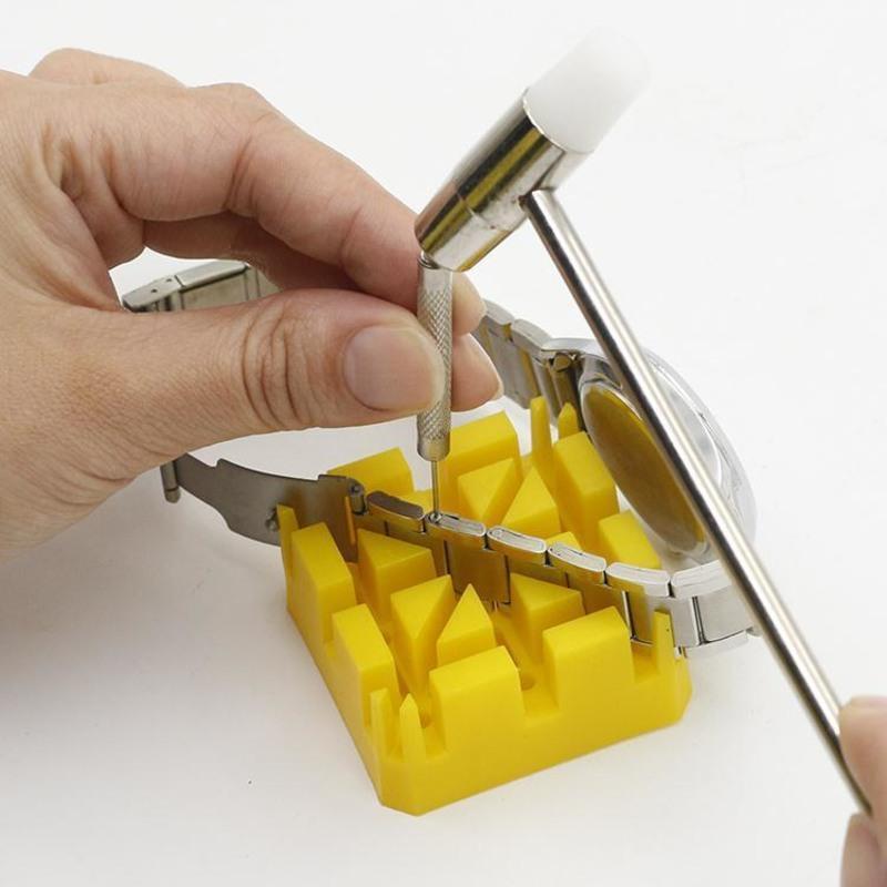 钟表工具修表组合套装拆截表带拆后盖开盖器换电池手表压盖工具蓝色