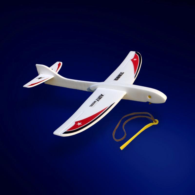 艾瑞模型燕鹰号橡筋弹射飞机手抛泡沫滑翔机皮筋航模学校比赛器材 燕
