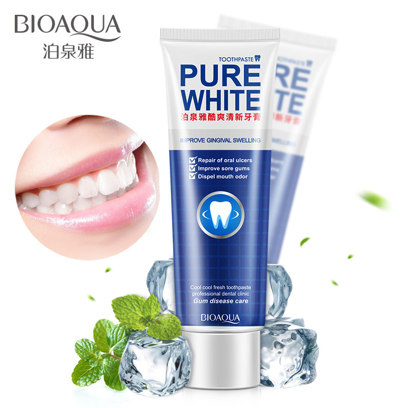 泊泉雅清新皓爽牙膏薄荷留兰香护口腔去牙渍牙膏视频
