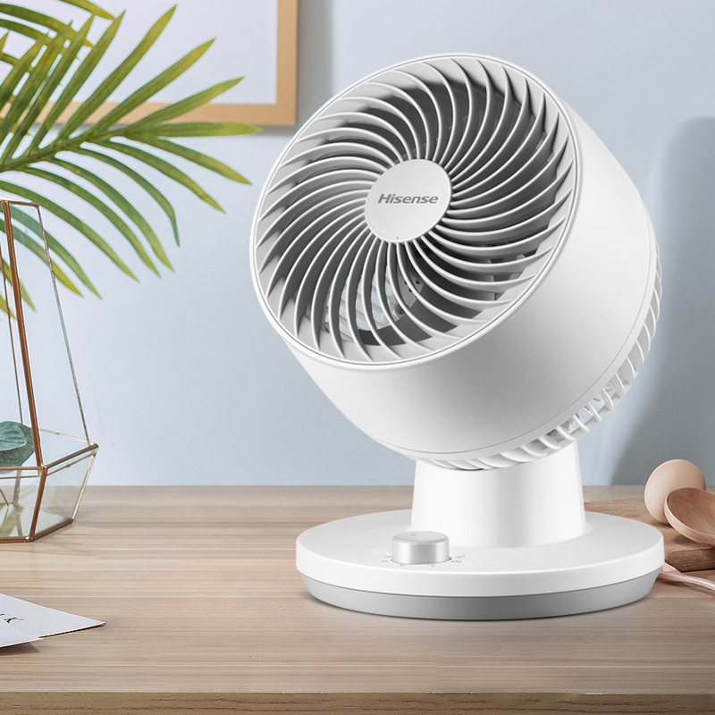 海信(Hisense)空气循环扇三档风速广角送风俯仰调节台式家用宿舍轻音小型桌面电风扇涡轮对流风扇FXJ-AN1502