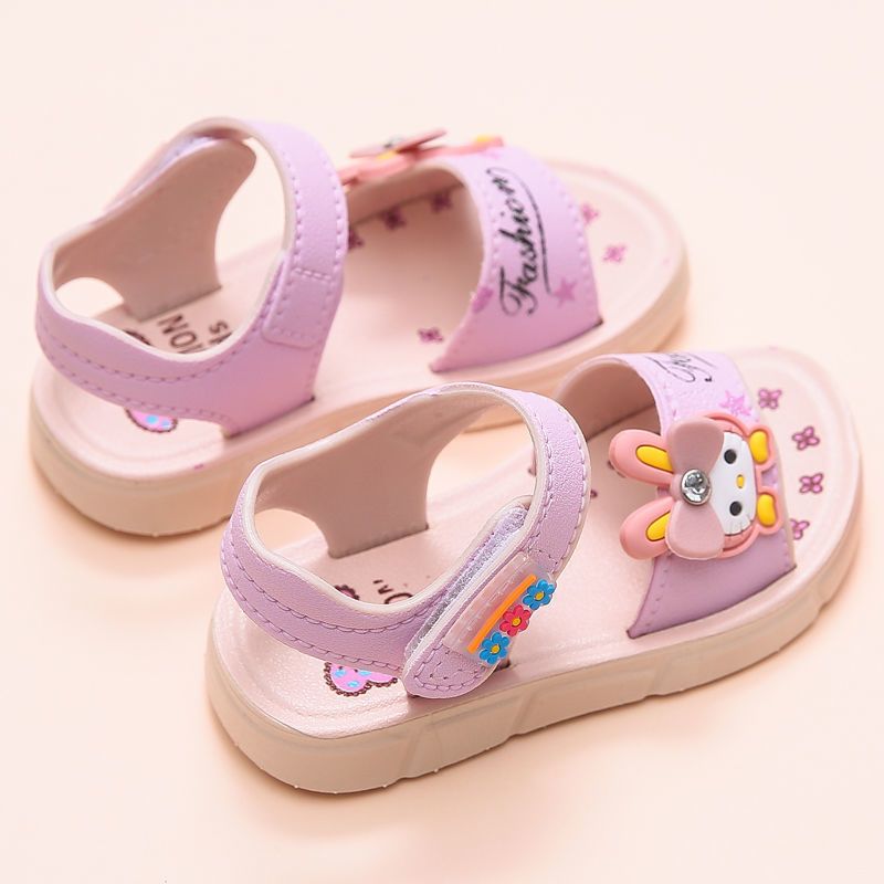 夏女童凉鞋可爱卡通宝宝沙滩鞋16岁儿童凉鞋防滑软底小孩公主鞋威珺