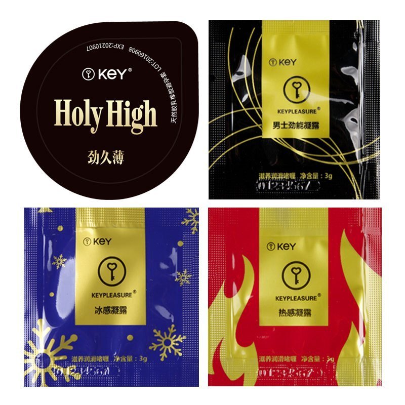 美国KEY男用延时喷剂情趣尖叫魔盒 超薄安全套避孕套+热感冰感润滑剂+延时湿巾凝露 成人情趣性用品高清大图