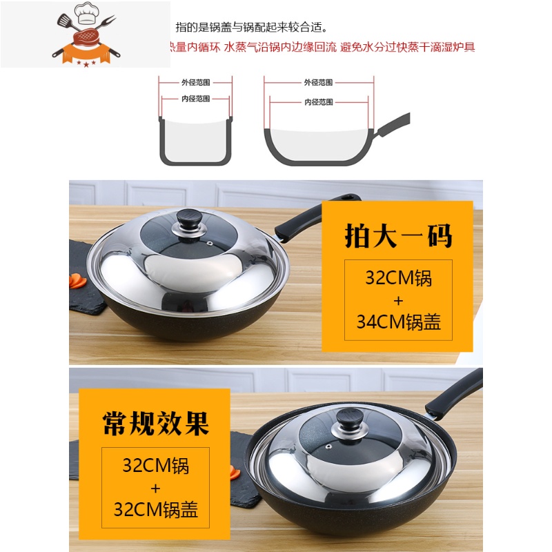 不锈钢锅盖家用炒菜锅炒锅全钢锅盖通用可立透明锅盖玻璃盖3234cm 敬平 28可视盖(可立)锅具配件高清大图