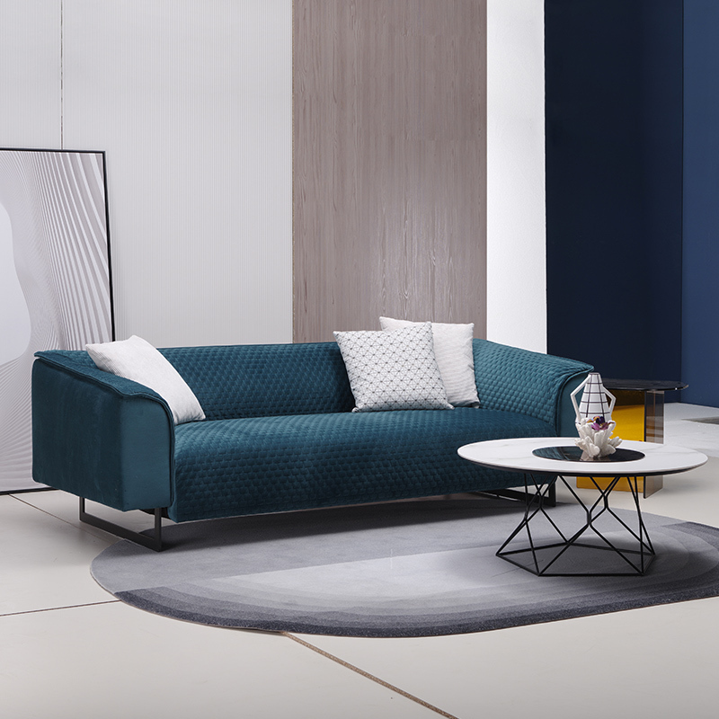 曲美家居布艺沙发现代简约客厅小户型三人沙发嘉炫
