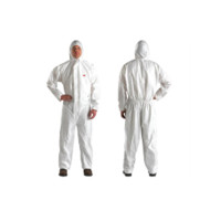 3M 4515白色带帽连体防化服XL
