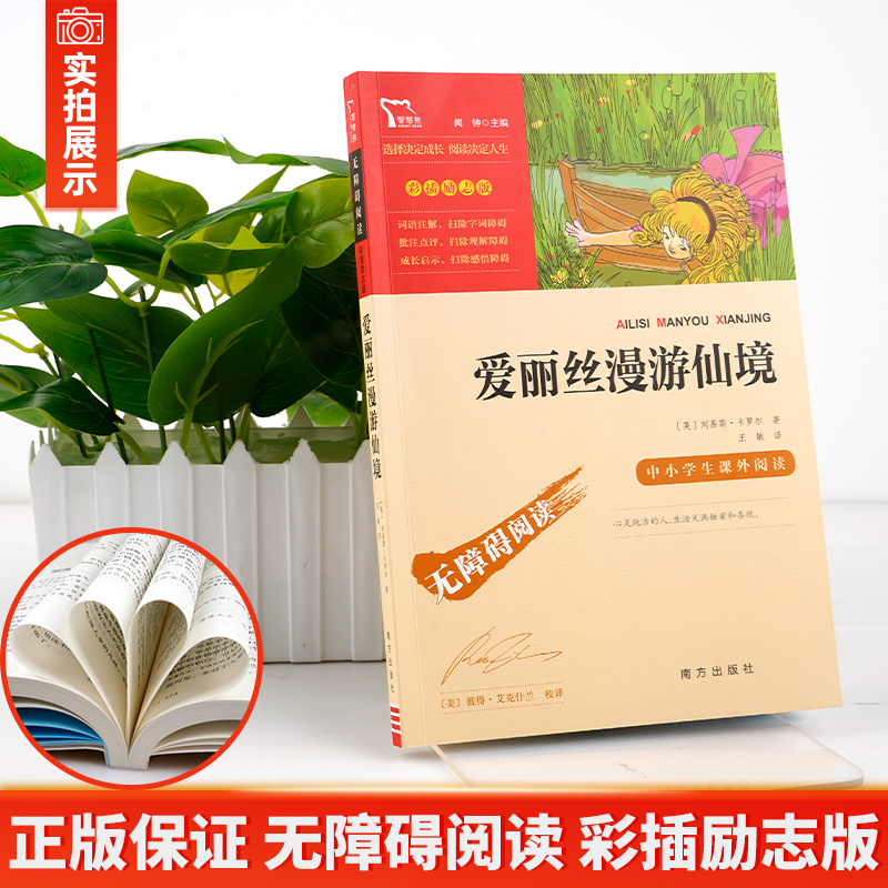 六下 爱丽丝漫游仙境 [正版]爱丽丝漫游奇境梦游仙境彩插励志版六年级课外书必读阅读经典名著儿童文学班主任小学生读物丛书6高清大图