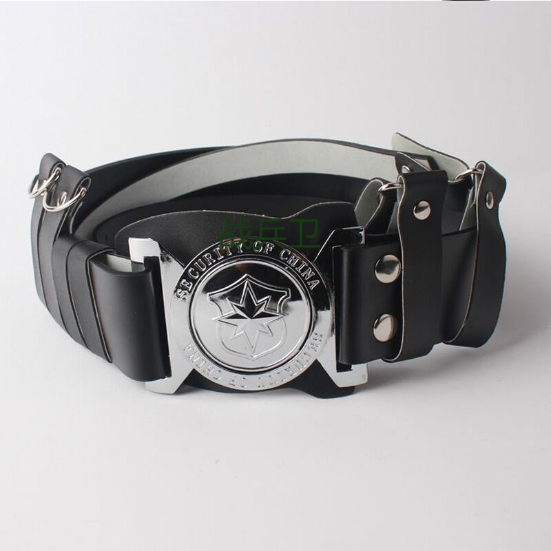 战兵卫保安腰带皮带配件武装带武装作训腰带执勤武装带斜跨黑腰带