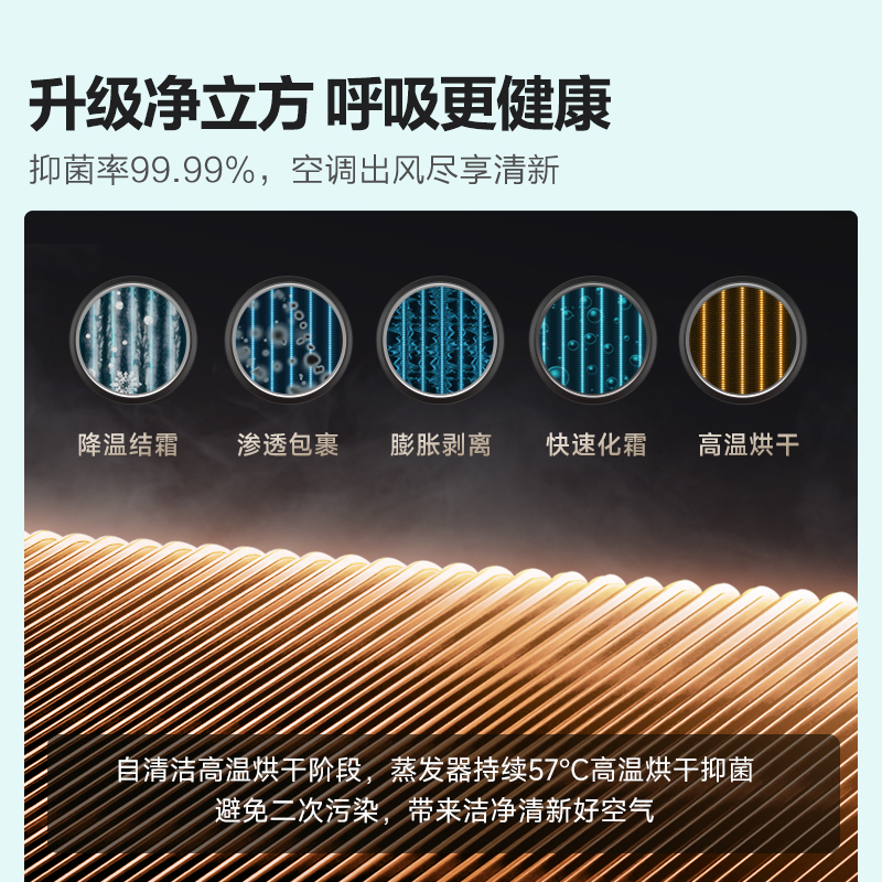 [苏宁自营]新一级变频2匹 海信空调 舒适自然风 AI自控温 空调柜机KFR-50LW/S550-X1