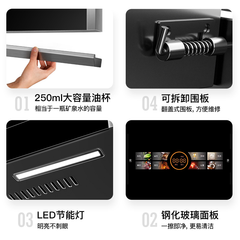 欢呼好太太 新品变频32m³大吸力7字型顶侧双吸油烟机 自动清洗排烟罩家用排烟机侧吸式脱排单烟机油烟机 Q10高清大图