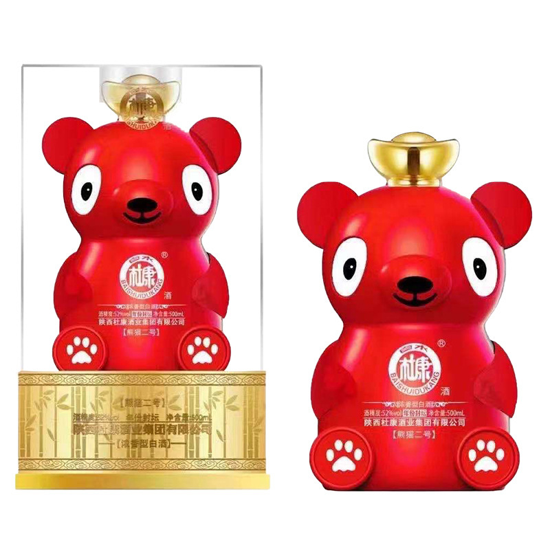杜康白水年份封坛熊猫二号52度浓香型白酒500ml单瓶
