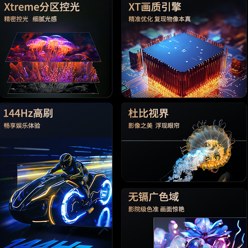 SHARP夏普4T-C75GN7000 144HZ 分区控光 4G+64G 杜比视界 智能电视高清大图