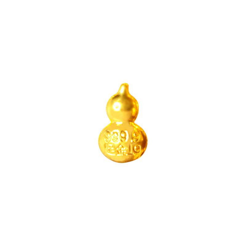 素竹 足金/黄金金条 素竹系列金葫芦 投资收藏赠礼 配送收纳瓶一个 1克金葫芦图片