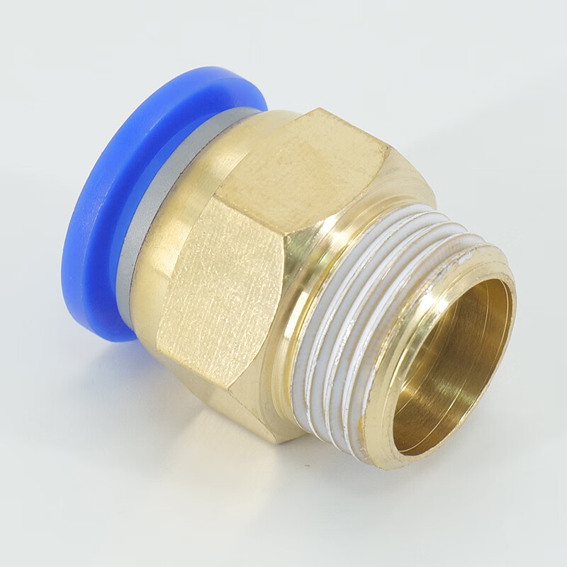 海斯迪克 HKLY-9 PC外螺纹直通接头 气动气管快插头 PC4-01[接4mm管1分外丝]