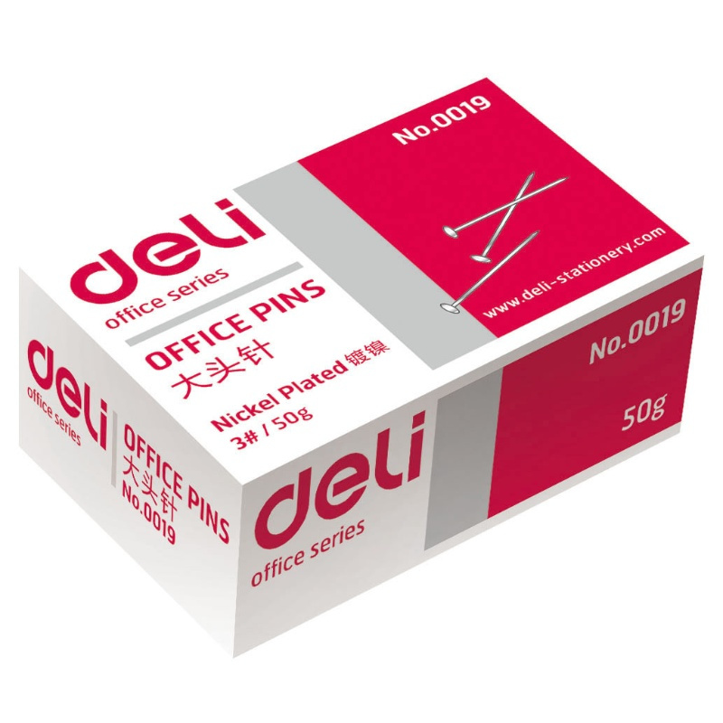 得力(deli)大头针0019