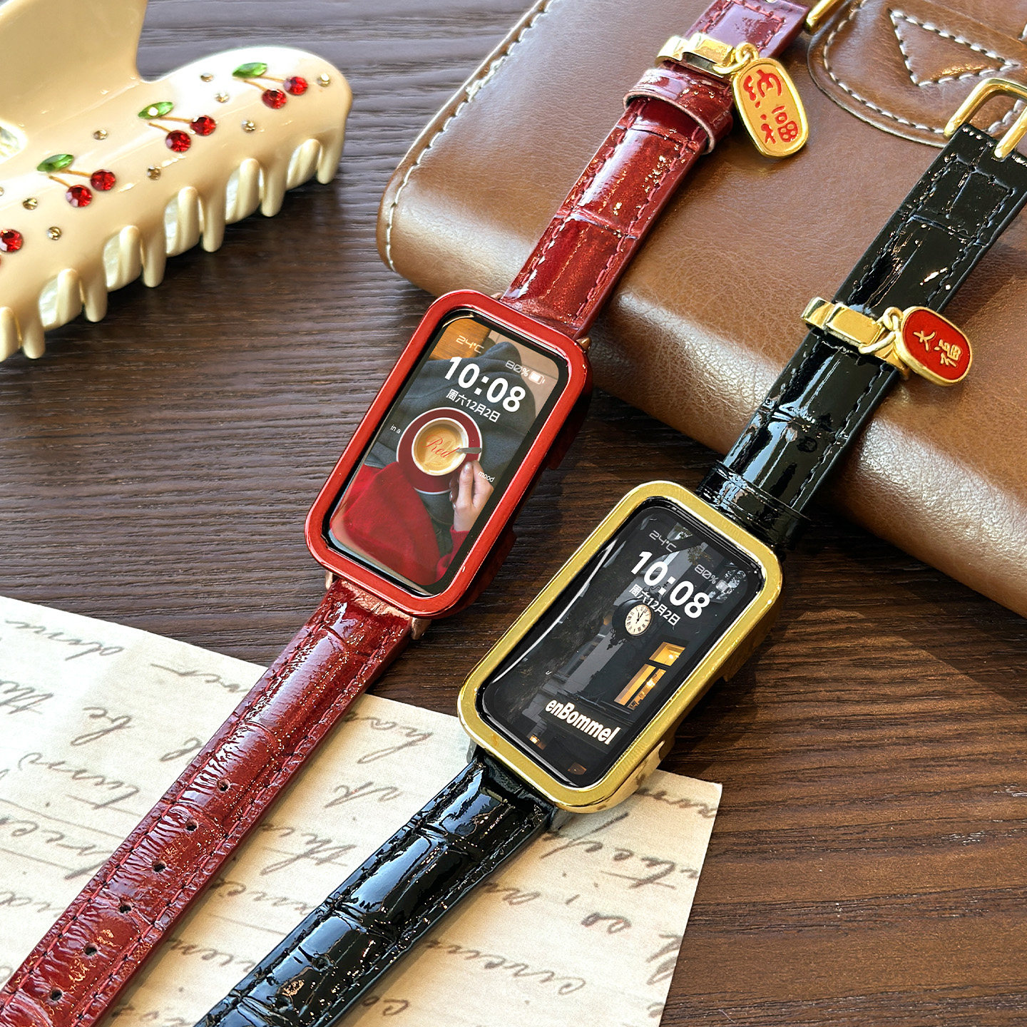 适用于华为10手环表带9智能8真皮band7腕带HUAWEI十九八七代3139B高清大图