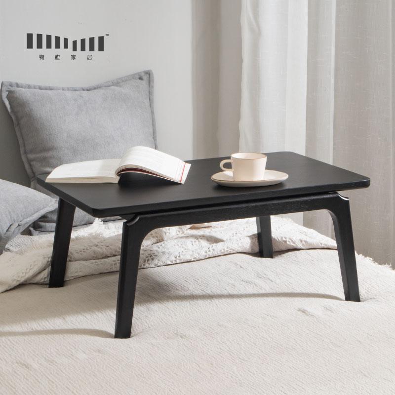 森美人物应「榻榻米桌」原创飘窗茶边几床上炕桌几日式黑胡桃实木儿童桌高清大图