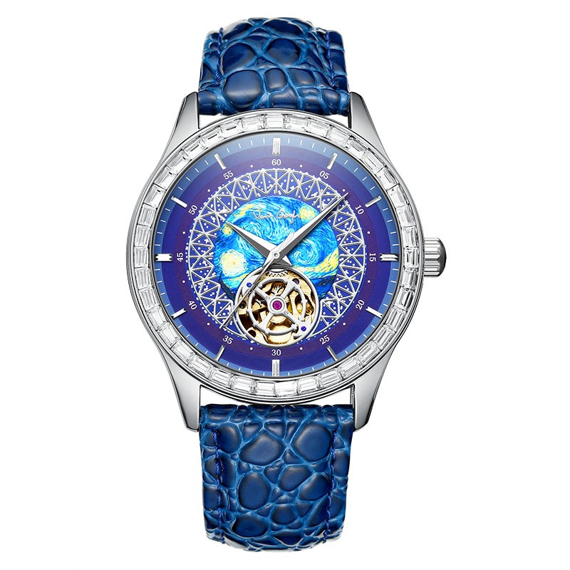 梵高(vangogh)全自动机械男表艺术家·罗盘系列 星空