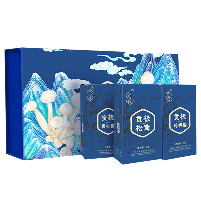 贡极干货礼盒100g野生松茸青杠菌鸡枞菌鹅蛋菌高原珍馐菌菇