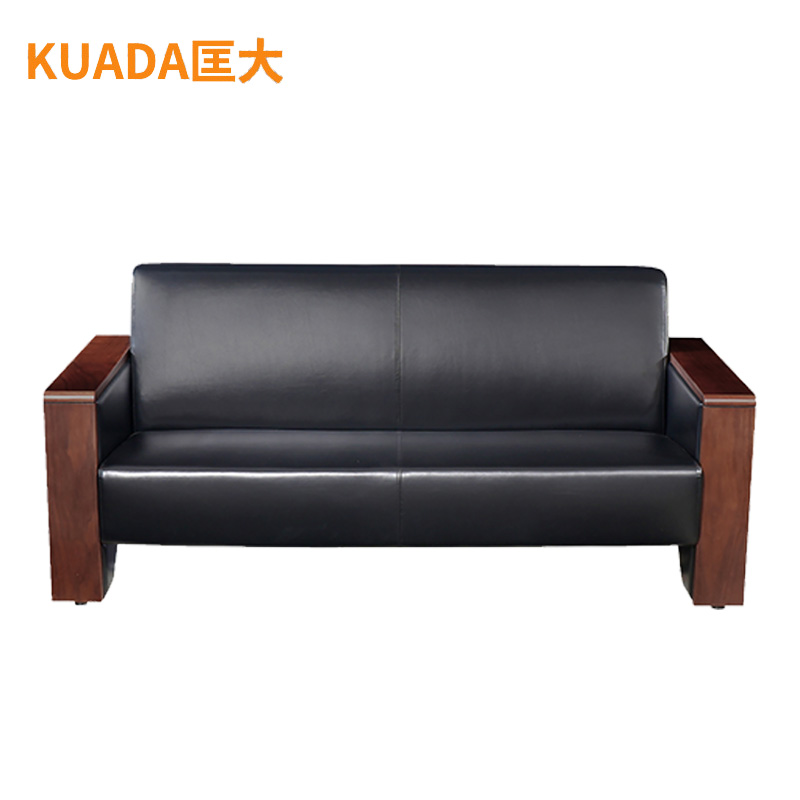 匡大 酒店沙发办公沙发 皮艺沙发 办公室接待沙发 牛皮 三人位 KDT290高清大图