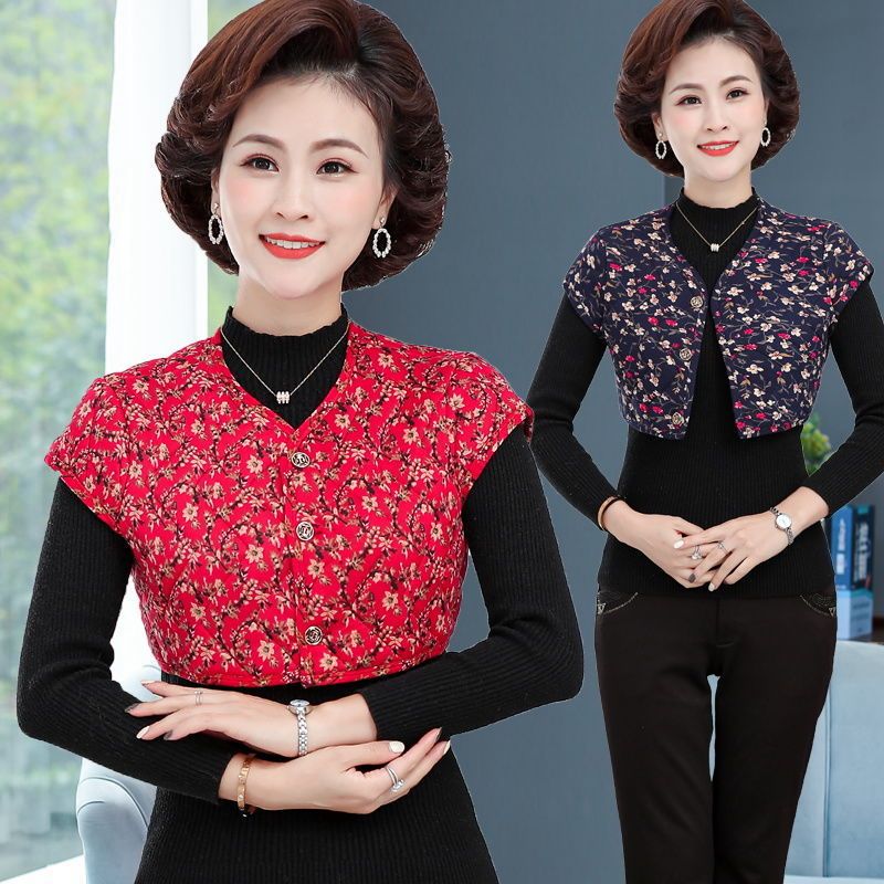 女士护肩肩托坎肩女背心马甲肩周炎护肩膀保暖睡觉中老年冬护肩衣串得