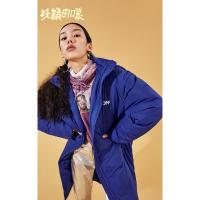 妖精的口袋羽绒服女中长款冬装新款韩版学生宽松过膝加厚外套