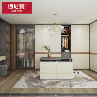 诗尼曼全屋定制整体家具走入式定制衣柜轻奢衣帽间厨房橱柜电视柜