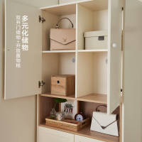 全友家居奶油北欧风入户柜间厅柜客厅玄关收纳置物柜子家具