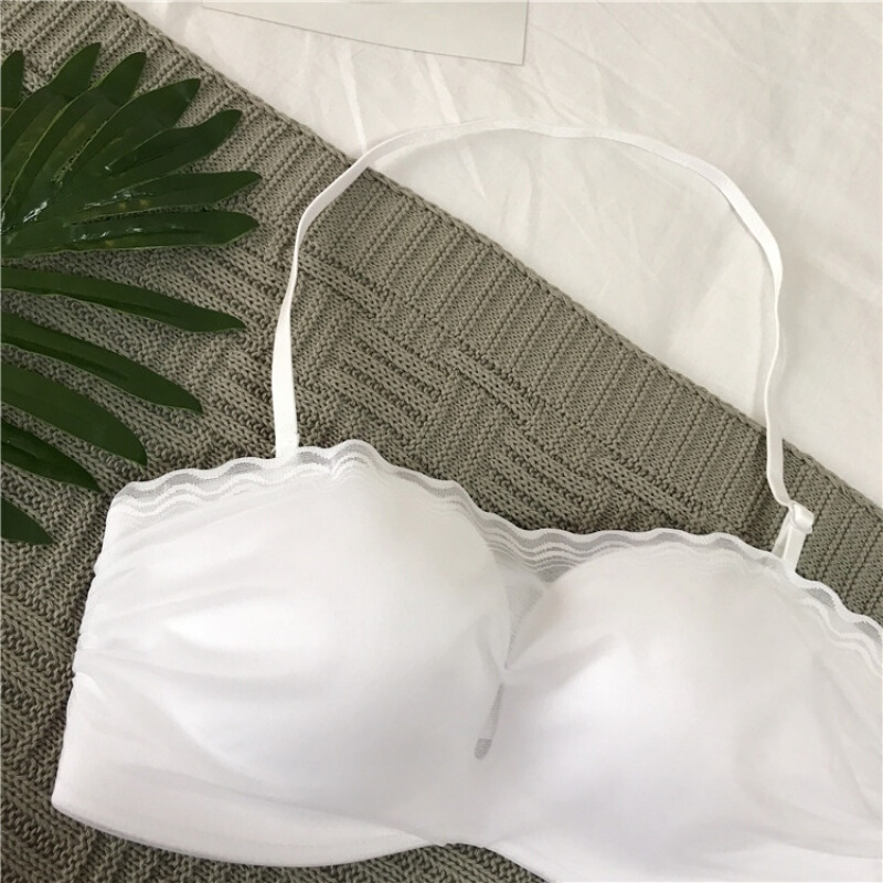 无肩带内衣拢滑上托胸贴加厚婚纱隐形胸罩性感抹胸收副乳文胸