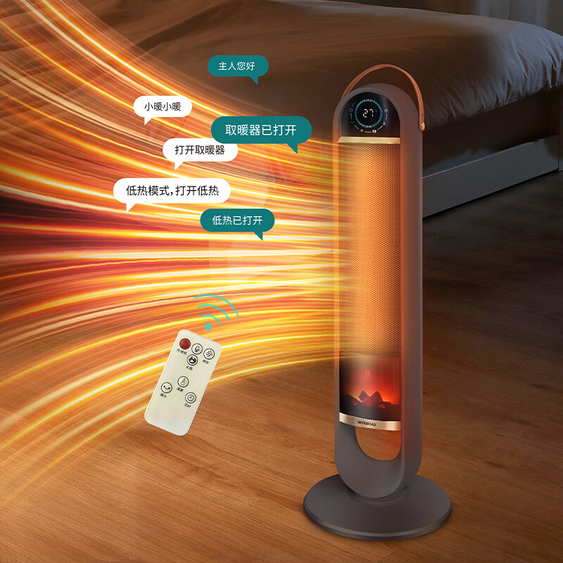 思嘉思达 SKD-N0199 石墨烯火焰取暖器(语音控制款)额定功率 2000W(单位:个)黑色高清大图