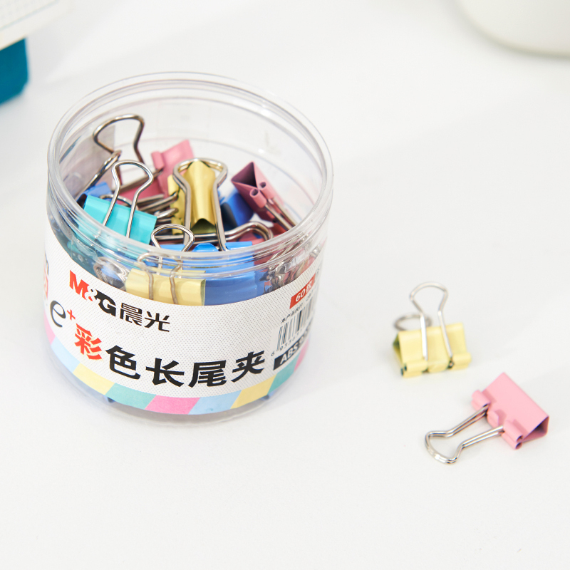 晨光(M&G)ABS92743 长尾夹Eplus15mm(筒装)彩色 6# 4筒装高清大图