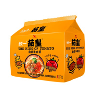 统一茄皇方便面新疆番茄鸡蛋面牛肉面袋装泡面方便速食夜宵126g*5袋/包