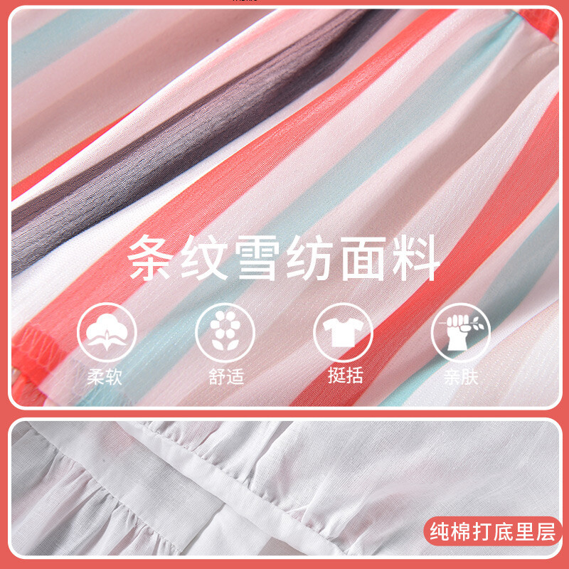 铅笔俱乐部童装2022新款女童连衣裙儿童蛋糕裙中大童洋气背心裙子
